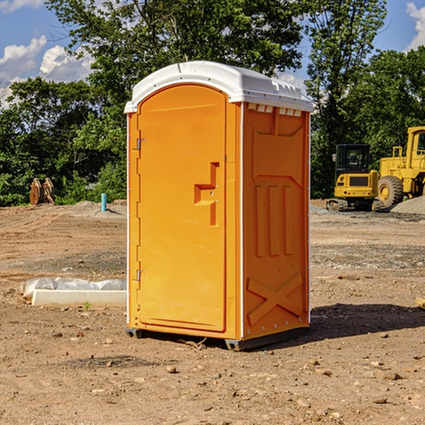 how often are the portable restrooms cleaned and serviced during a rental period in Hardin